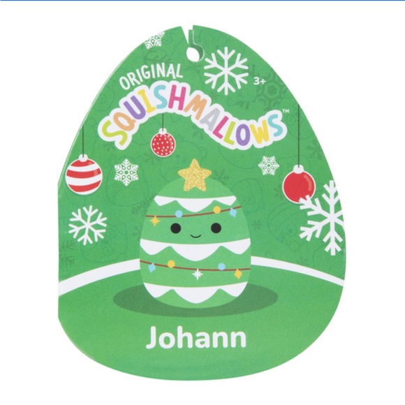Johann the Christmas Tree Winter Squad Squishmallow 4” NWT - Picture 5 of 6